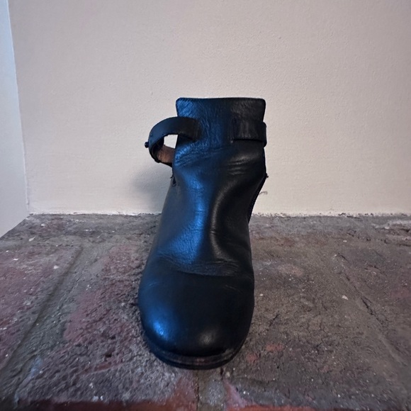 Matiko Gold/Black Pony Heel Ankle Boot Shoes - Picture 4 of 6